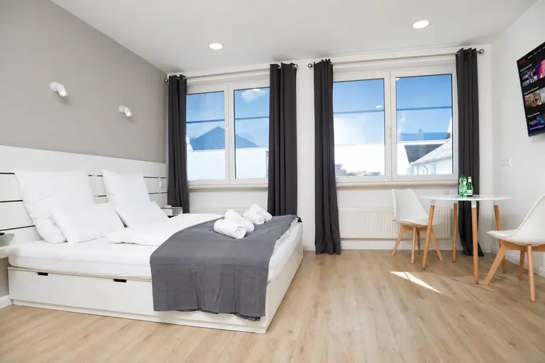 Apartment 5 – Studio für 1–2 Gäste mit etwas mehr Fläche.